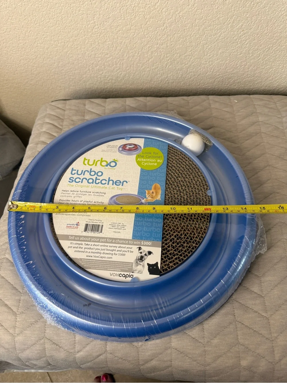 Turbo Scratcher Cat Toy - Blue New